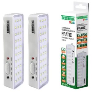 Luminária de emergência 30 LEDs 15010012 Taschibra CX 10 UND