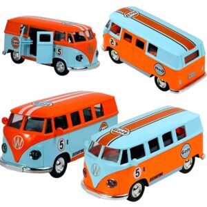 Miniatura de metal Kombi T1  Escala 1:48 Coleção Cor Azul-celeste